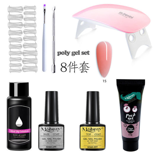 8 Pcs Polygel Nail Kit – Complete DIY Nail Extension Kit
