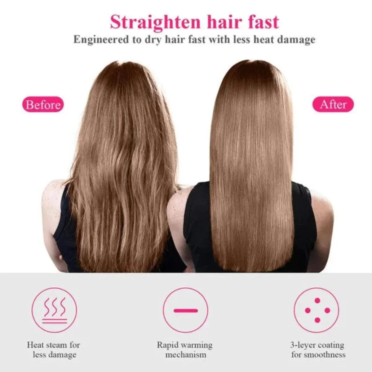 One Step Hot Air Brush (Dryer + Straightener)